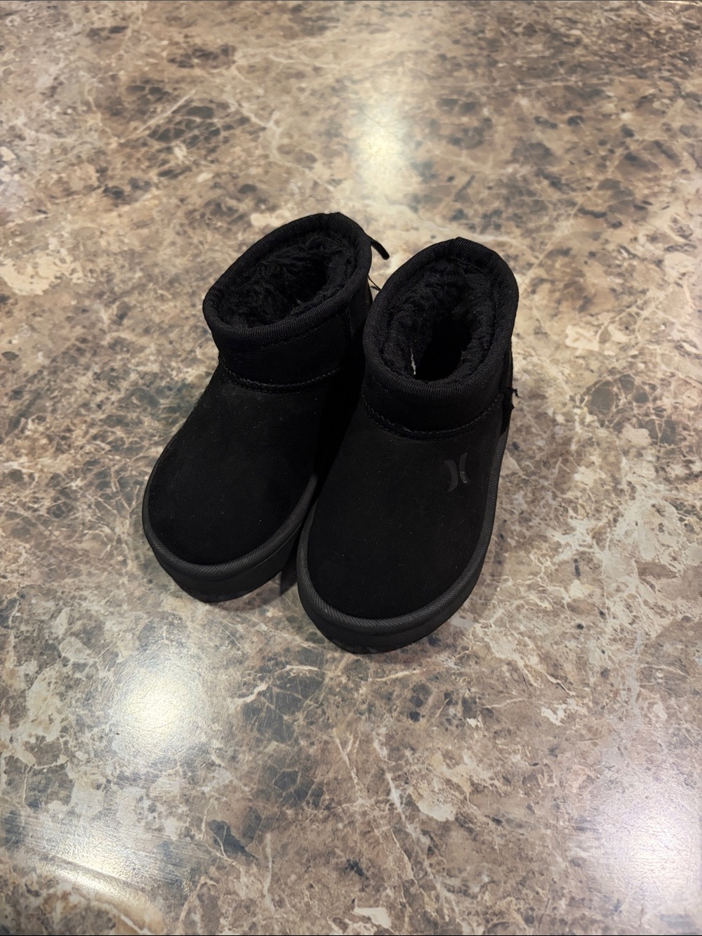 Hurley Kids Black Fleece-Lined Ankle Boots